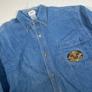 Vintage Disney's Animal Kingdom 1998 Denim Shirt Walt Disney World large